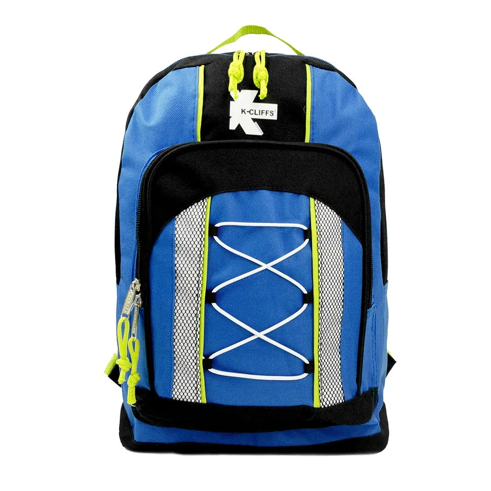 - 30 PACKS | $7.99 PER PACK ||   15" Lightweight Backpack with Bungee System Water Resistant