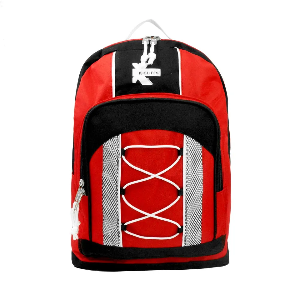 - 30 PACKS | $7.99 PER PACK ||   15" Lightweight Backpack with Bungee System Water Resistant