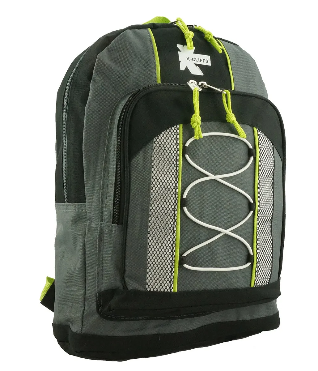 - 30 PACKS | $7.99 PER PACK ||   15" Lightweight Backpack with Bungee System Water Resistant