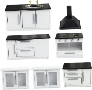 1 Set Mini Dollhouse Kitchen Furniture DIY Mini House Decoration for Creative Projects Accessories for Miniature Kitchens