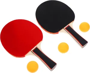1 Set Table Tennis Racket Training Paddle Balls Compact Bag for Outdoor Play