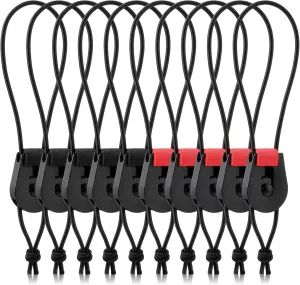 10 Pcs Adjustable Fishing Quick Rod Ties Stretchy Wrap Pole Straps Reusable Quick Rod Ties Fishing Rod Bungee Ties for Casting Rod Fly Rods