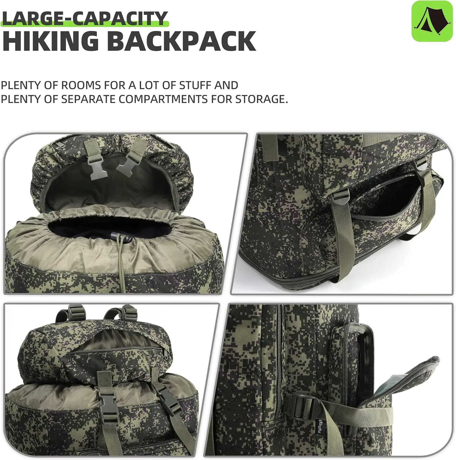 100L Camping Hiking Military Tactical Backpack Outdoor Climbing Sport Bags for Camping,Backpacking