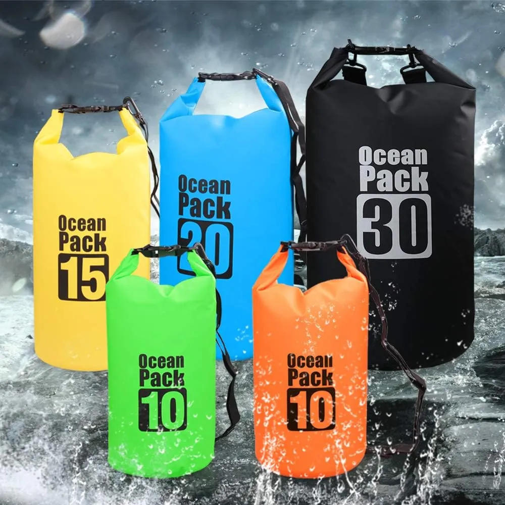 10L / 15L / 20L / 30L Waterproof Dry Backpack Water Bag Roll Sack for Kayaking Rafting Boating River King
