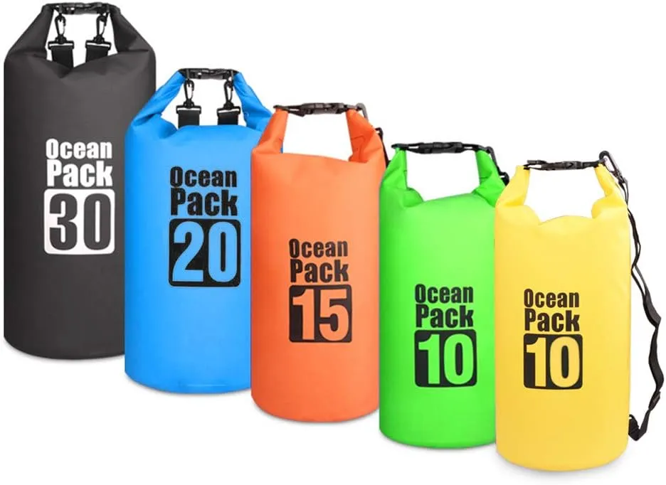 10L / 15L / 20L / 30L Waterproof Dry Backpack Water Bag Roll Sack for Kayaking Rafting Boating River King