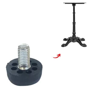 10mm Threaded Cafe Table Tip able for hiegt to be adjustable   - TS10CTS