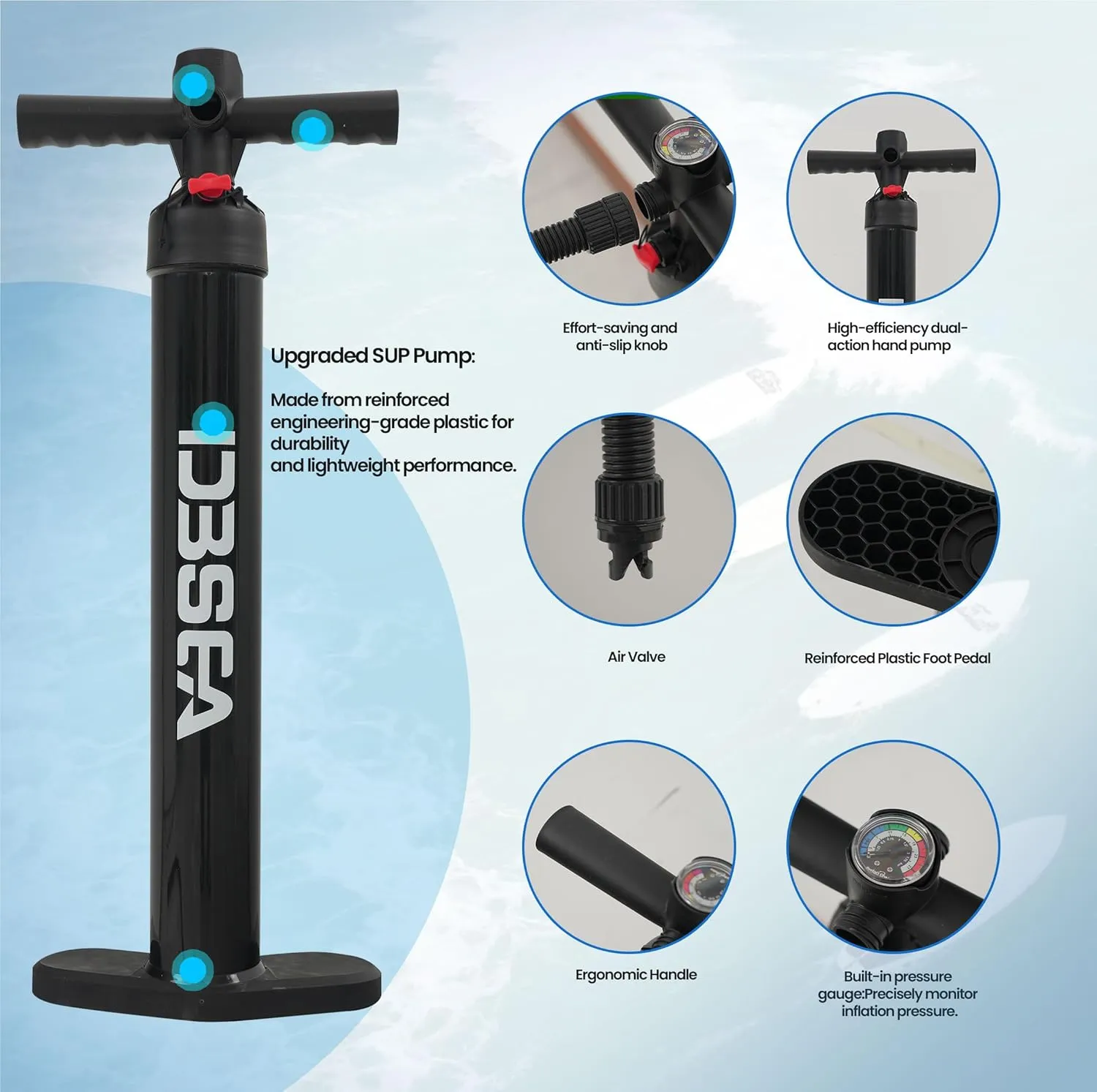 11'×33"×6" Inflatable Paddle Board, Wide Stable SUP with Adj Paddle, Pump, Backpack, Leash, Waterproof Bag – Ideal for Beginners, Yoga, Fishing