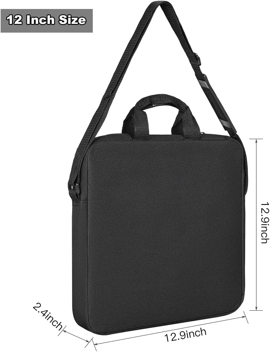 12" Ring Light Carrying Bag - Portable LED Ring Light Case - Black