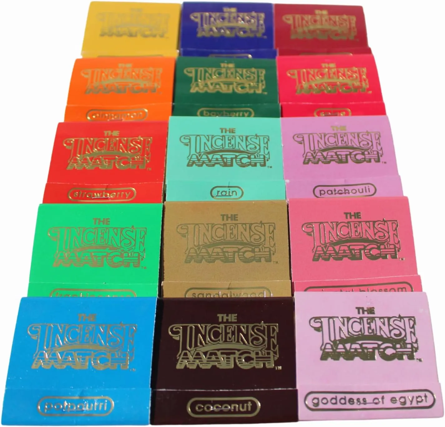15 Pack The Incense Match: Variety Pack | Portable Air Freshener & Odor Eliminator | Scented Matches, Travel, Home & Bathroom Essential | Instant Aroma & Clean Air Anywhere! | 450 Strikes per Order