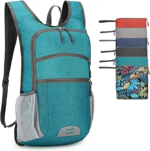 15L Hiking Backpack Foldable Ultralight Hiking Pack Small Travel Backpackfor Women Men(Green)