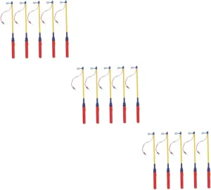 15pcs Lantern Pole with Led Light for Ergonomic Handle for Year Celebrations No Battery Included