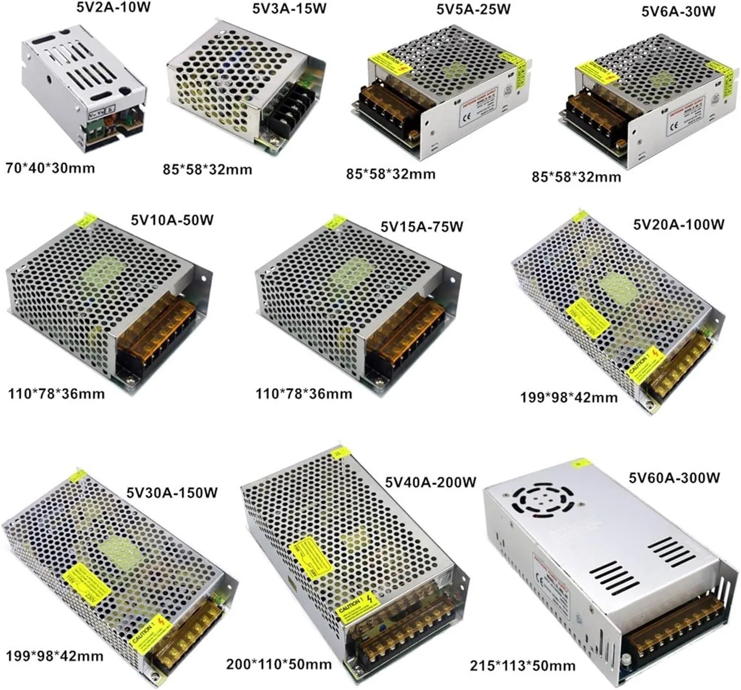 1PCS 48V Power Supply Switching Power Supply 48V AC DC 220V to 5V 12V 24V 36V 1A 2A 3A 5A 10A 20A 30A Switching Power Supply Switching Power Supply(25A)