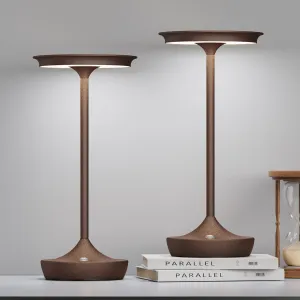 2 Pack LED Rechargeable Cordless Table Lamps, Portable Outdoor Battery Operated Table Light 3 Color Stepless Dimming Table Lamp with Memory Function for Patio Restaurant Dining Room Rust