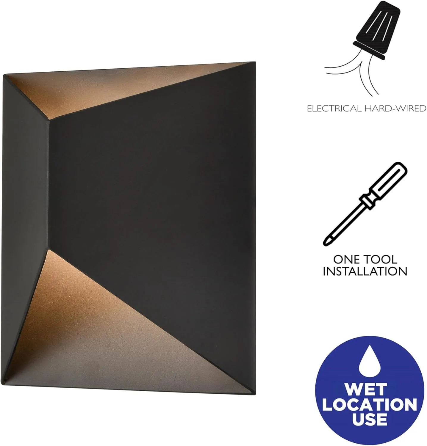 2-Pack Modern Outdoor Wall Lights, Black LED Exterior Wall Light Fixtures, Dimmable 10W 3000K Up Down Patio Porch Lights Wall Mount Outdoor Sconces for House Yard Hallway
