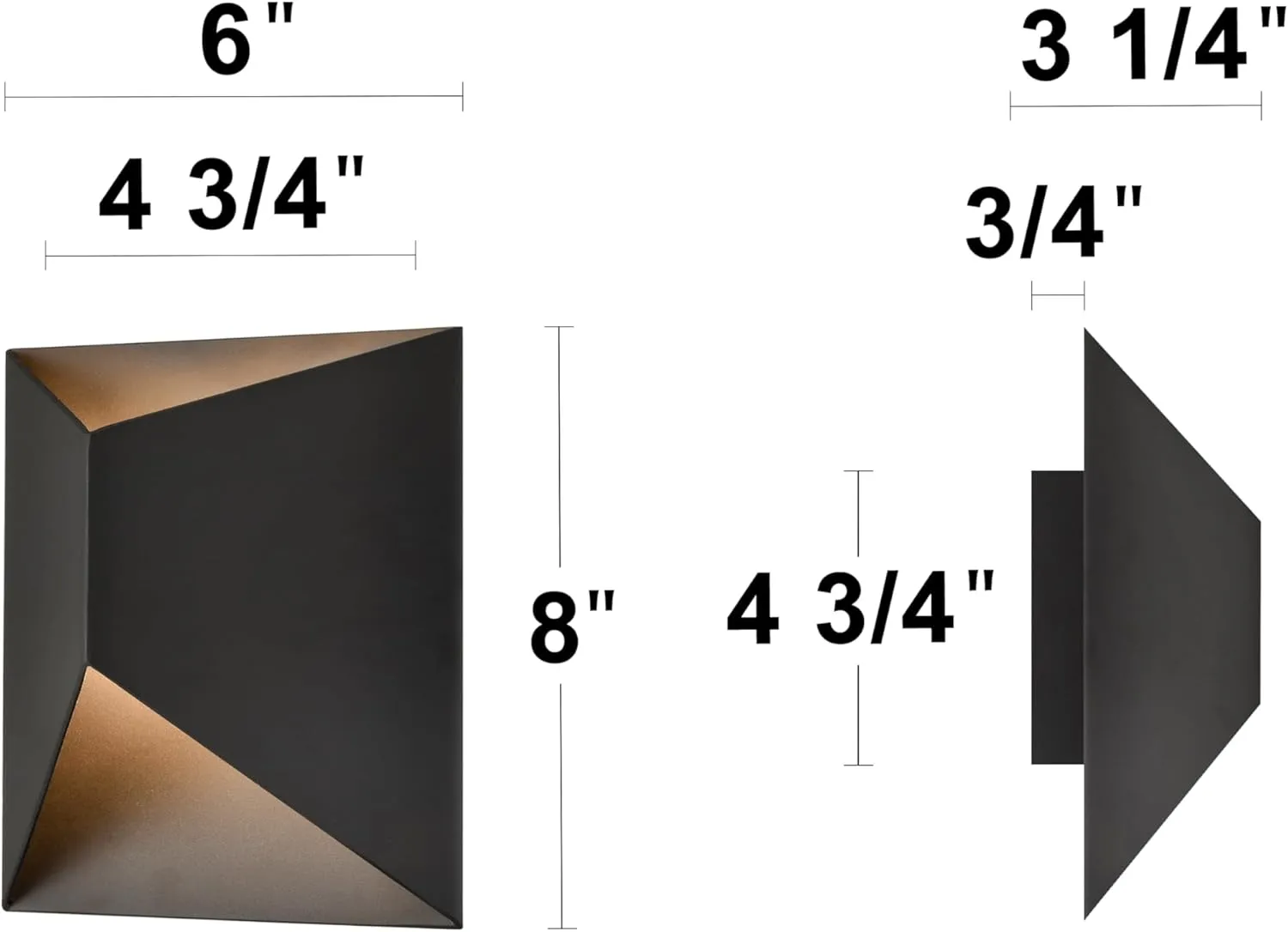 2-Pack Modern Outdoor Wall Lights, Black LED Exterior Wall Light Fixtures, Dimmable 10W 3000K Up Down Patio Porch Lights Wall Mount Outdoor Sconces for House Yard Hallway