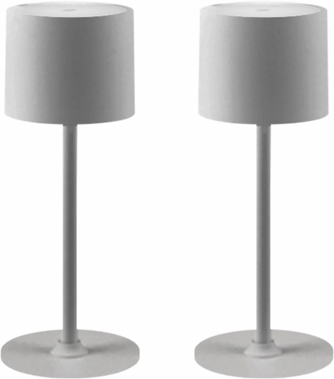 2 Pack Rechargeable Table Lamps, Battery Powered LED Desk Lamp, 3 Color Stepless Dimming Up, Portable Table Light for Bedroom/Couple Dinner/Desk/Cafe/Dining Room/Terrace,Waterproof & Wireless