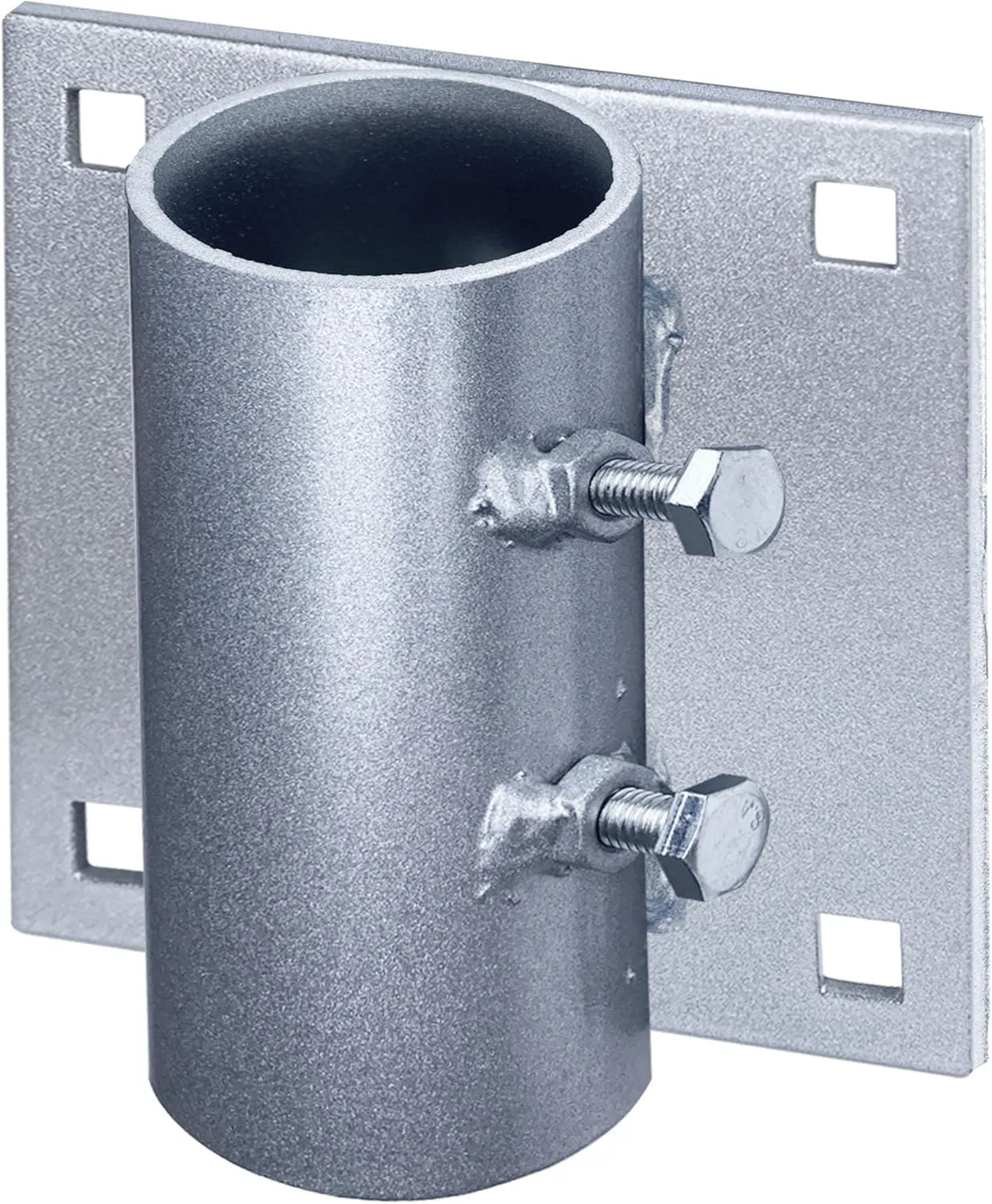 2 Pcs Heavy-Duty Stationary Side Leg Pipe for Boat Dock Welding, and Galvanized Finish - Ideal Dock Edge Hardware for Floating Dock Accessories with Adjustable Mounting Screws