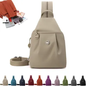 2025 Backpack Chest Bag Double Zipper Large Capacity, Vovtva Bag, Vovtv Street Lite Chic Versatile Travel Bags (1, Beige)