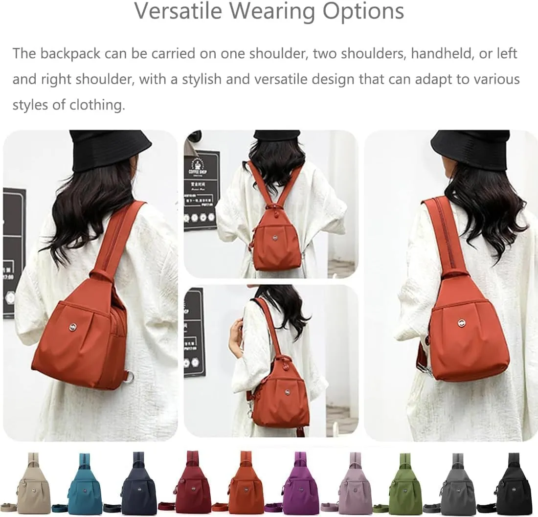 2025 Backpack Chest Bag Double Zipper Large Capacity, Vovtva Bag, Vovtv Street Lite Chic Versatile Travel Bags (1, Beige)