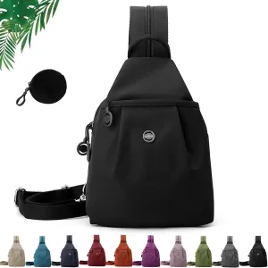 2025 Backpack Chest Bag Double Zipper Large Capacity,Multifunctional Waterproof & Anti-Theft Crossbody Bag for Unisex (Black)