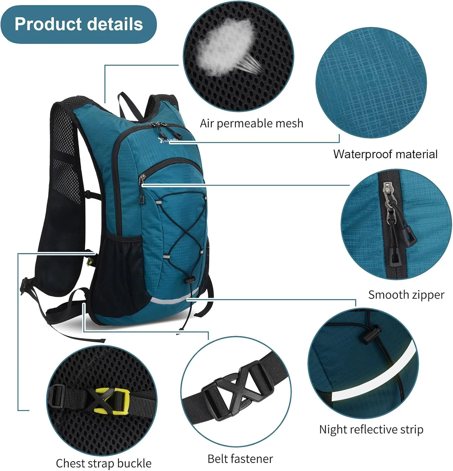 20L Ultra-Lightweight Hiking Backpack for Camping Gear Essentials | Water-Resistant Daypack Outdoor Adventures-BLUE