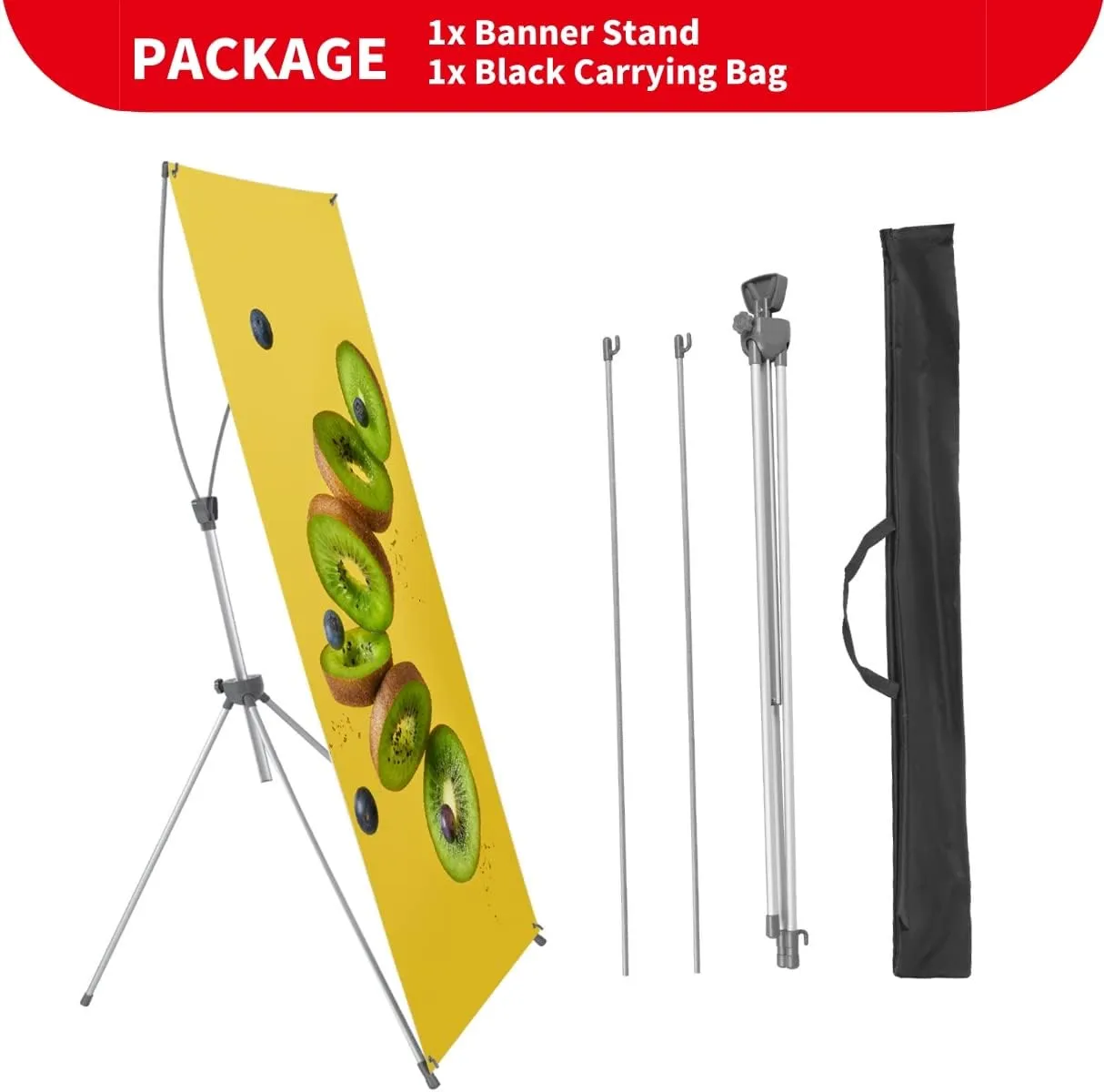 24"*63" X Banner Stand Perfect for Restaurant and Store Display with Portable Travel Bag (24"*63")