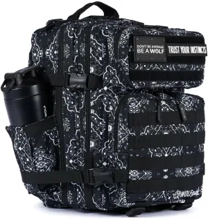 25 L BackPack (Black Bandana) Molle Bag, Backpack for Men and Women, Day Travel