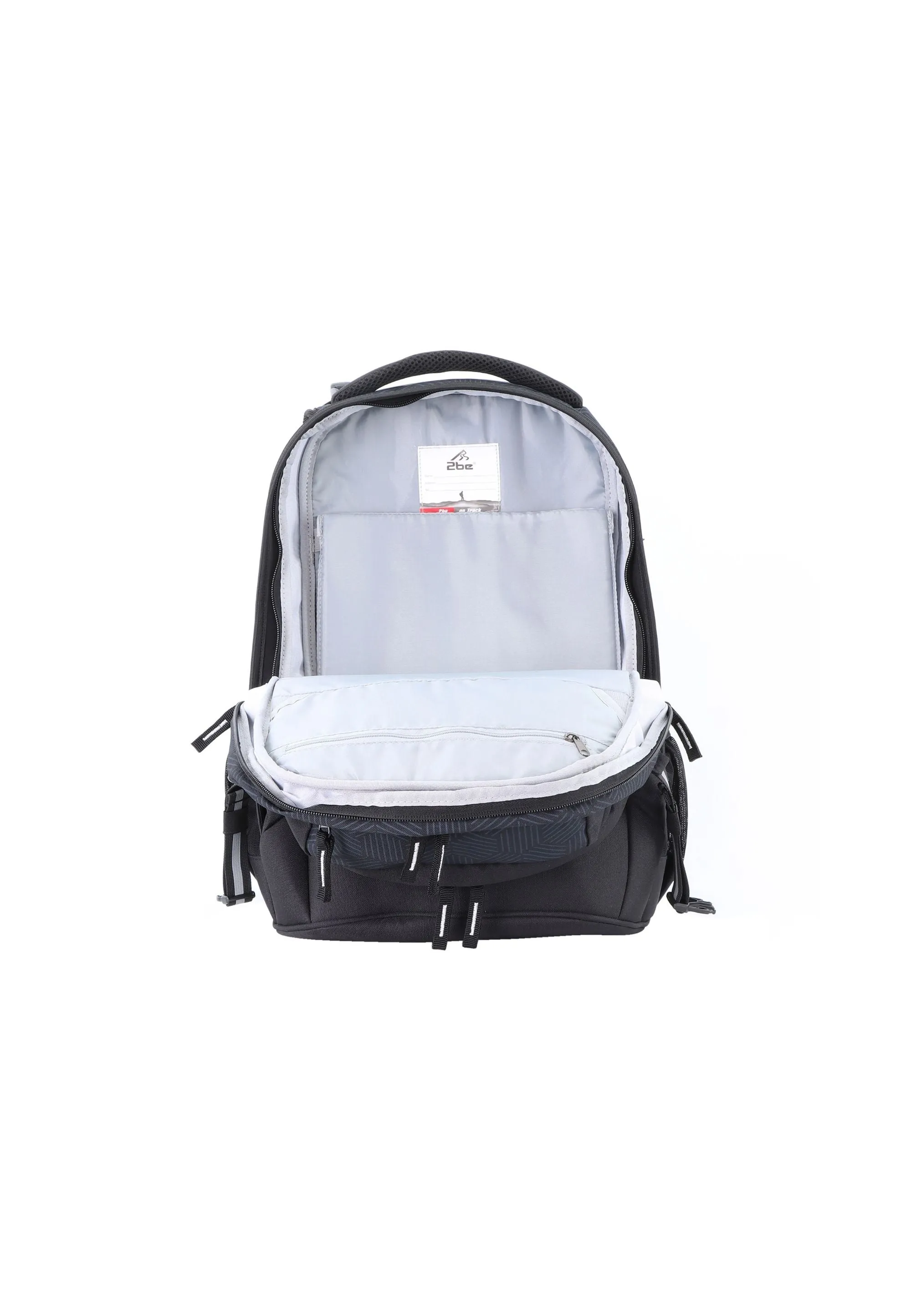 2be  Schoolbag / Laptop Backpack / With Gym Bag and Pencil Case Black/Grey