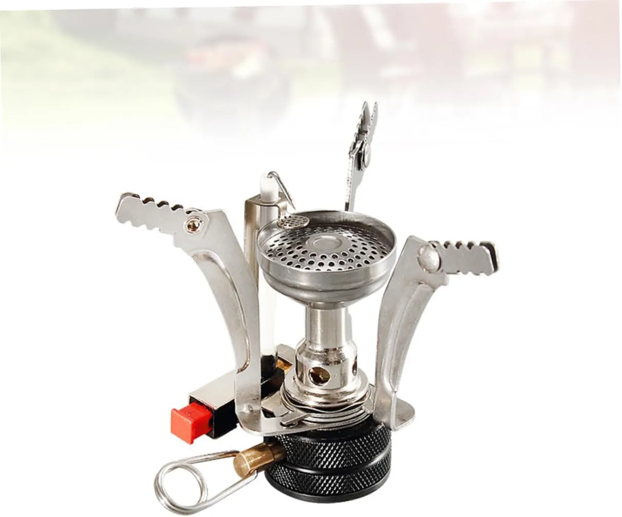 2pcs Foldable Camping Stove Mini Stove Head for Outdoor Activities Compact Furnace End Powerful Flame for Hiking