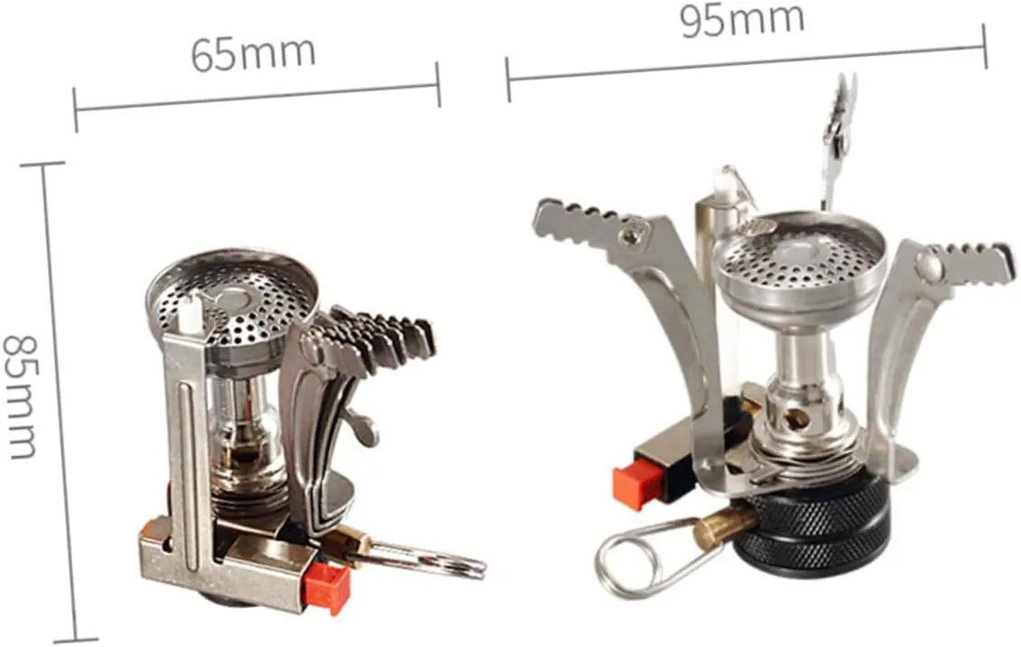 2pcs Foldable Camping Stove Mini Stove Head for Outdoor Activities Compact Furnace End Powerful Flame for Hiking