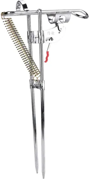 2ps Automatic Spring Fishing Rod Holder, Adjustable Fishing Rod Holder with Stainless Steel for Ground Support Brackets