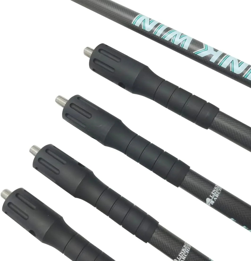 3-30 Inch Archery Bow 1k Stabilizer Balance Bar Rod System Carbon Fiber Stabilizer Damping Shock Absorber for Recurve Compound Bow