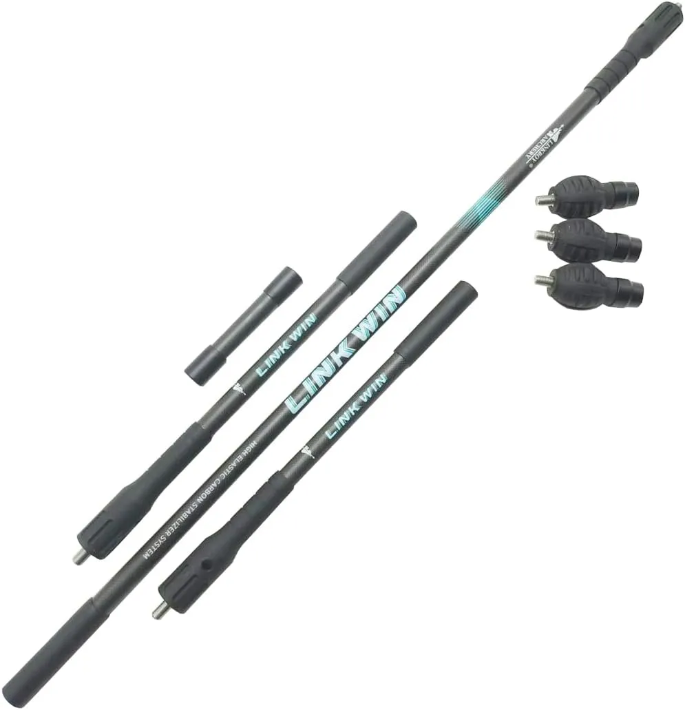 3-30 Inch Archery Bow 1k Stabilizer Balance Bar Rod System Carbon Fiber Stabilizer Damping Shock Absorber for Recurve Compound Bow