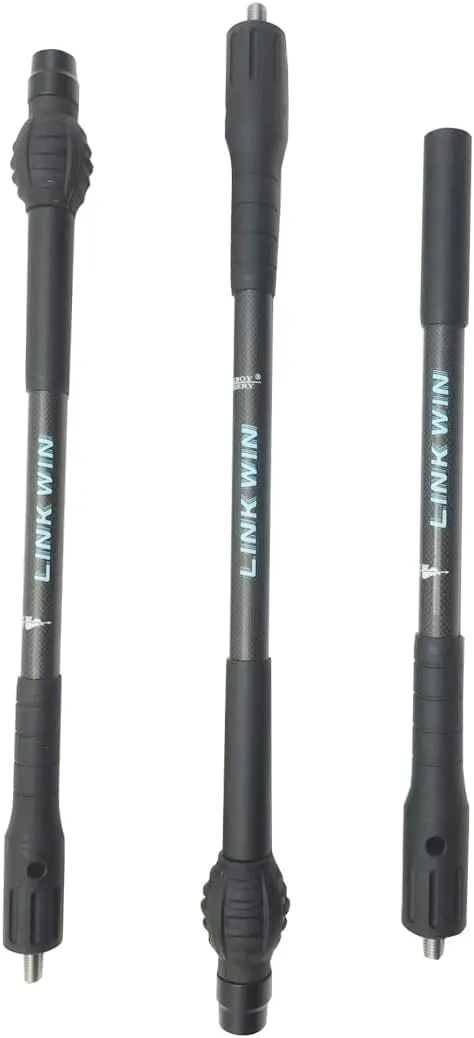 3-30 Inch Archery Bow 1k Stabilizer Balance Bar Rod System Carbon Fiber Stabilizer Damping Shock Absorber for Recurve Compound Bow