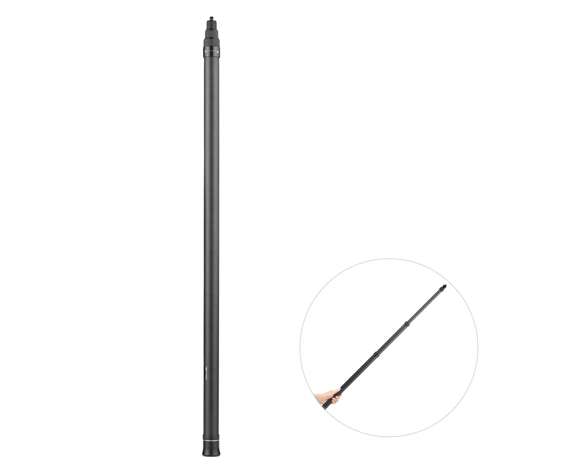 3 Meters/ 9.8ft Carbon Fiber Selfie Stick Adjustable Extension Pole wi