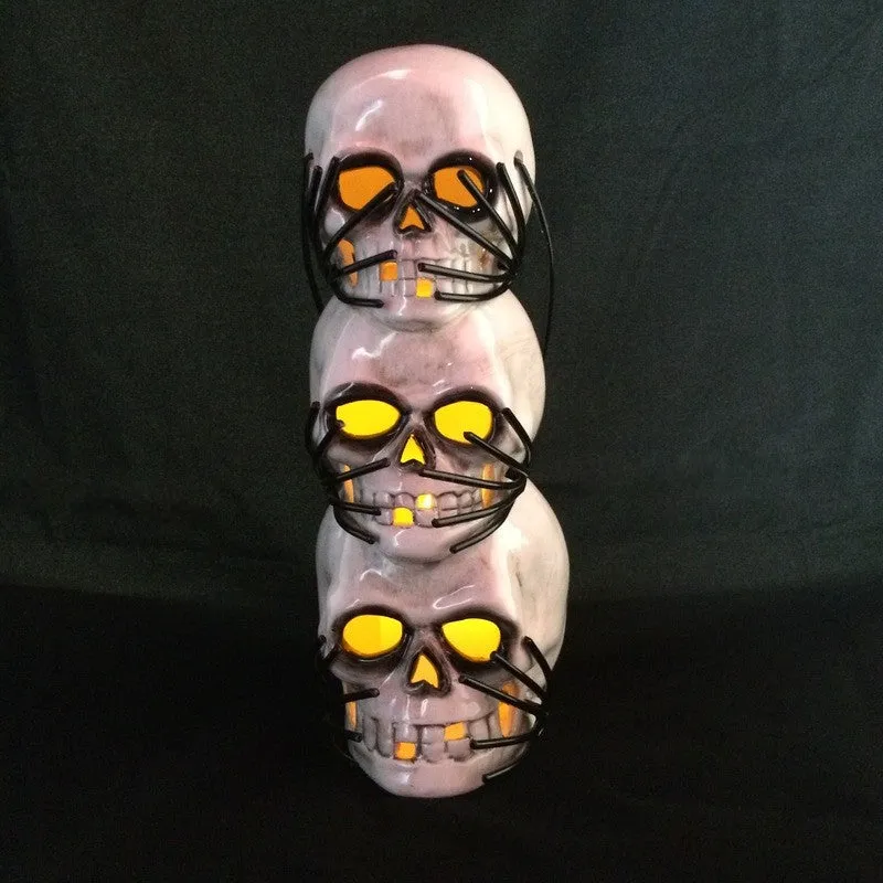 3 Skull LED Halloween Lantern
