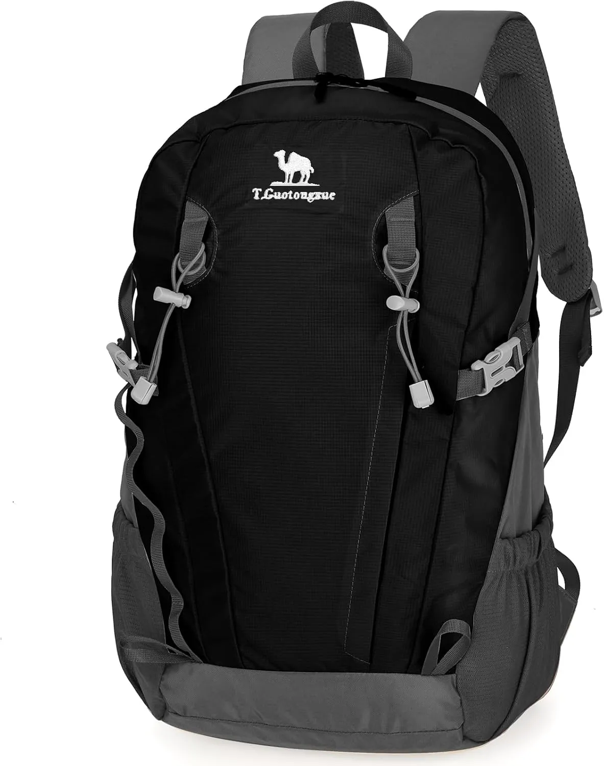 30L Hiking Daypack for Men Women, Large Travel Hiking Backpack with Anti Theft Pocket & Chest Strap, Breathable Waterproof Outdoor Rucking Backpack for Camping, Black