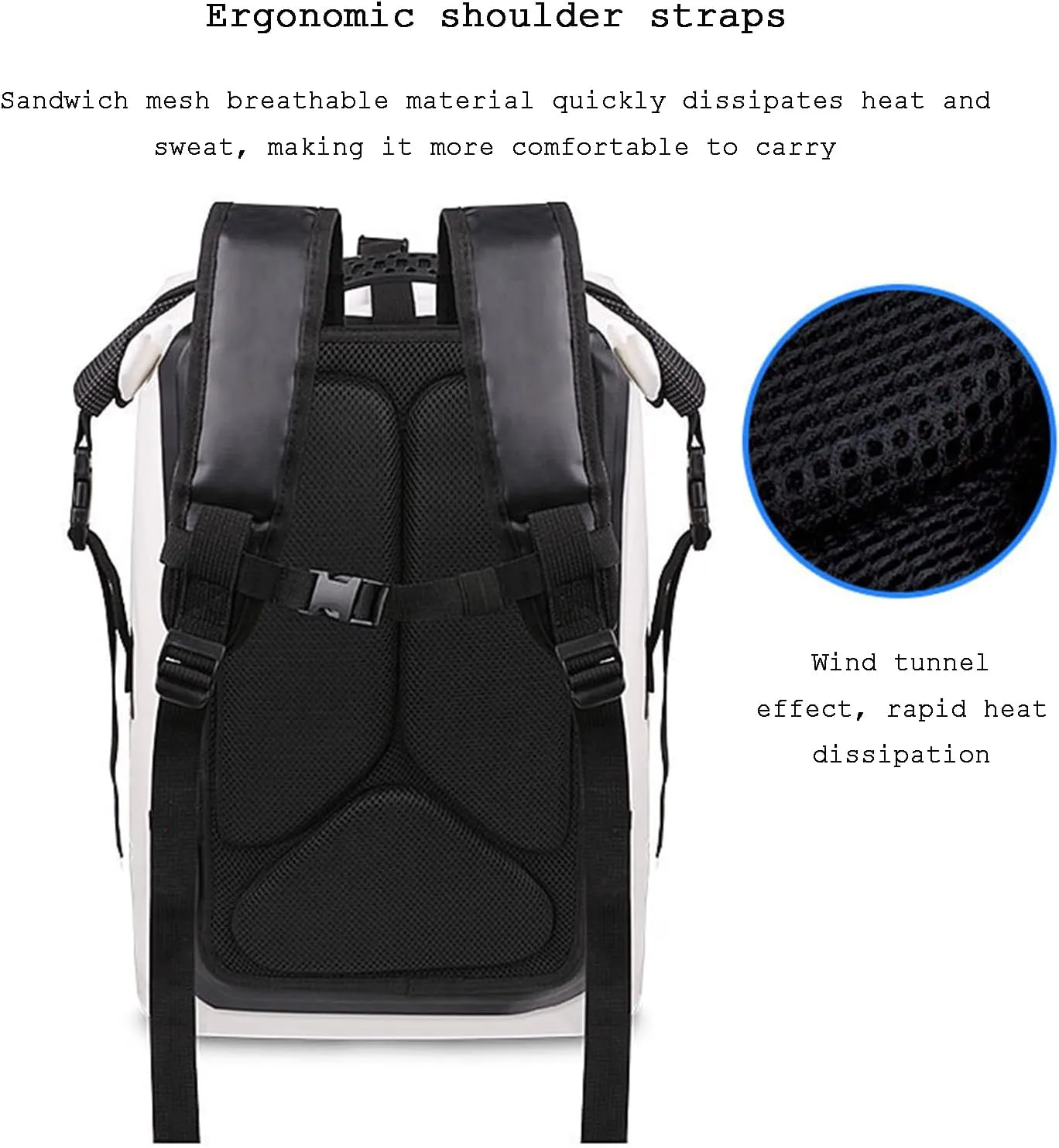 30L Waterproof Backpack Heavy Duty Water Sports Dry Bag Roll Top Waterproof Bag for Kayaking Hiking Swimming Boating Beach,Black