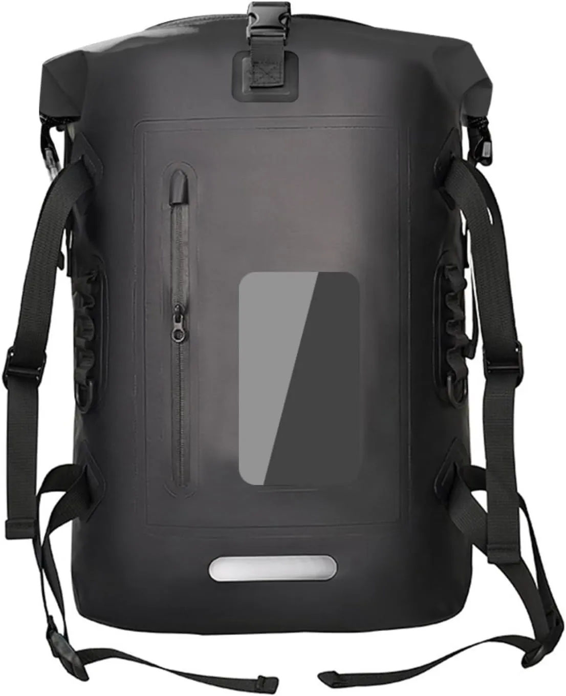 30L Waterproof Backpack Heavy Duty Water Sports Dry Bag Roll Top Waterproof Bag for Kayaking Hiking Swimming Boating Beach,Black