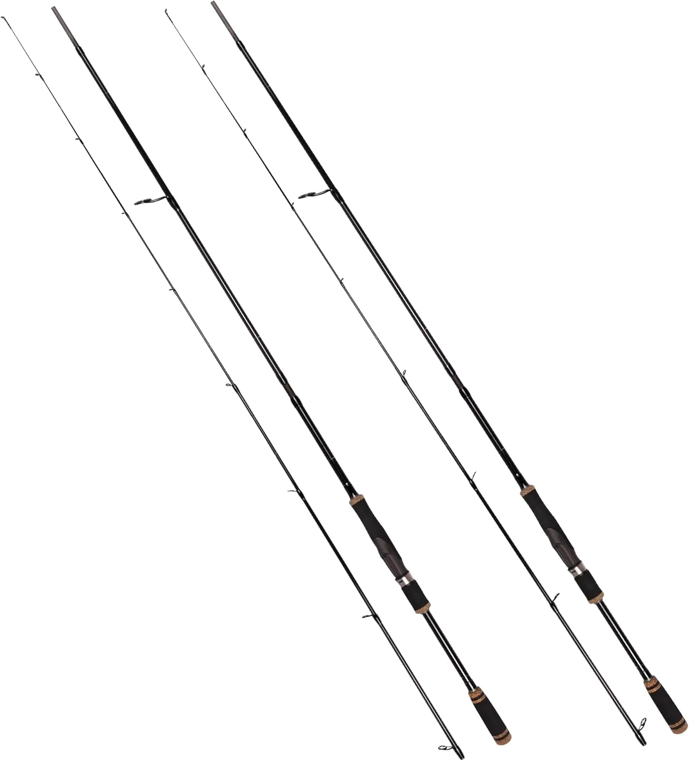 30T Carbon Fiber Travel Spinning Rod - 4 Piece 6ft/7ft Portable Fishing Pole for Freshwater & Saltwater Bass, Trout, Ultra Light to Medium Light Fast Action SiC Guide Rings Rods with Case