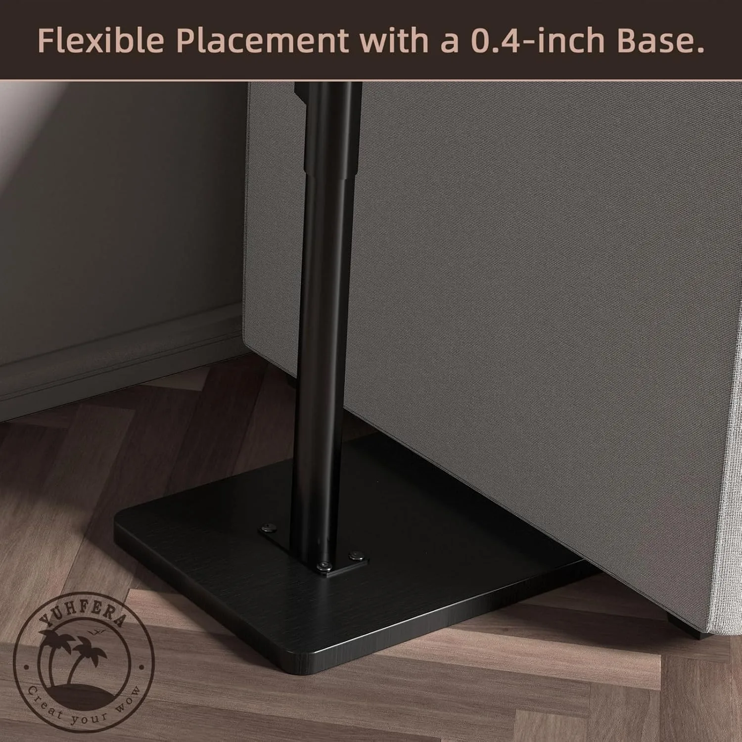 360° Rotatable Sofa Tray Table for Couch Arm - Height Adjustable End Table for Bed or Chair with Phone & Tablet Slots, TV Tray Table, Side Table Tray for Small Spaces（Black,Rectangle）