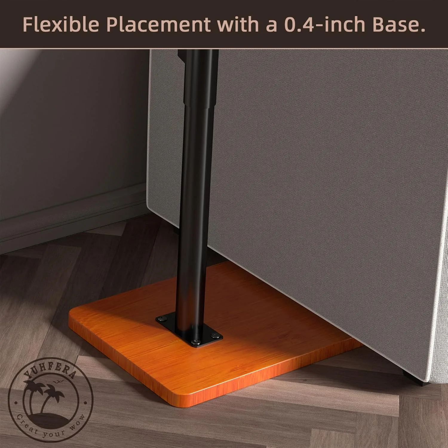 360° Rotatable Sofa Tray Table for Couch Arm - Height Adjustable End Table for Bed or Chair with Phone & Tablet Slots, TV Tray Table, Side Table Tray for Small Spaces（Mahogany,Rectangle）
