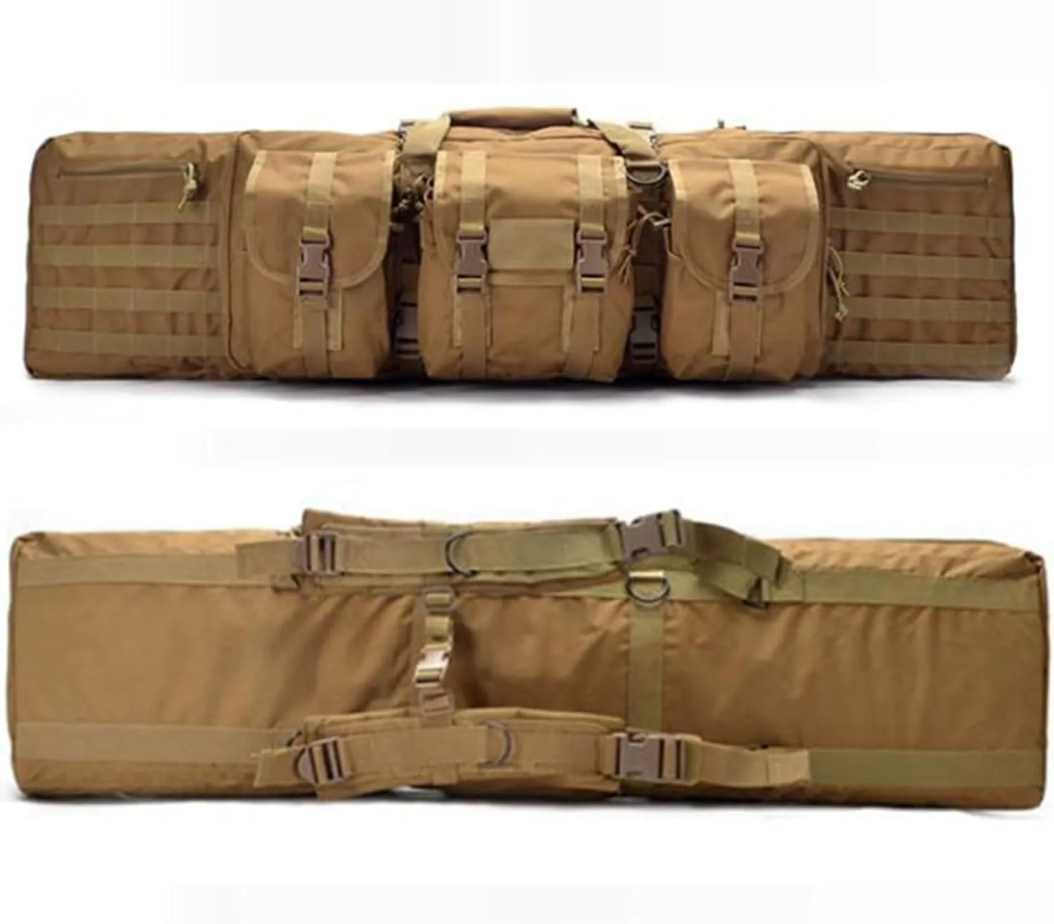 37" 42" 47" 55" Soft Double Rifle Bag, Double Rifle Case Soft Bag Gun Case, Lockable Shotgun Case with Backpack Straps, for Shooting Hunting Carrying