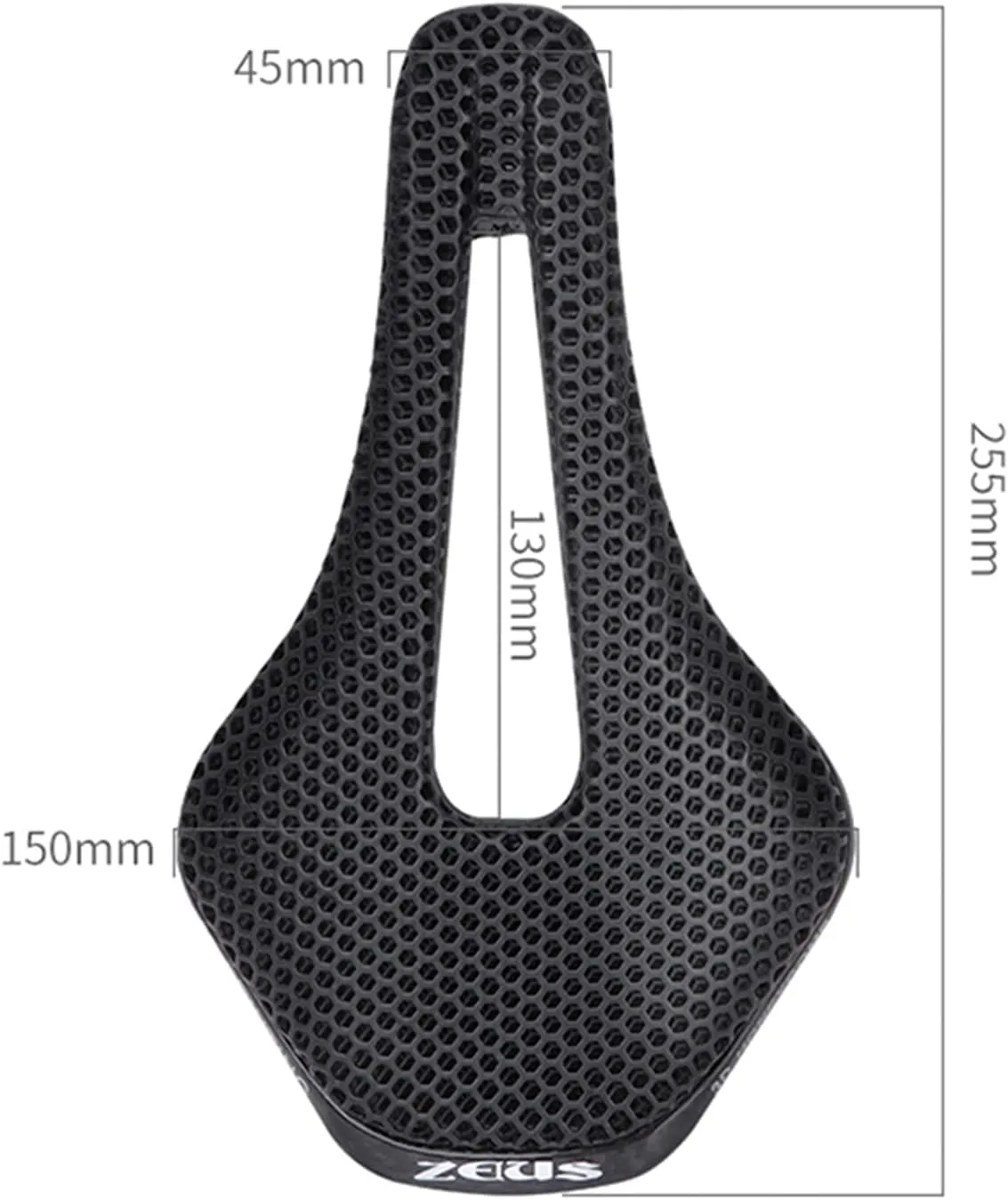 3D Printed Bike Saddle 150mm Light/Soft/Breathable/Waterproof Unisex Cushion Seat for City Bike, MTB, BMX, Gravel Bikes, Road Bike