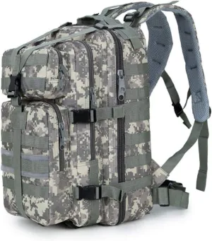 3P Tactical Backpack Outdoor Backpack Camo Pack Medium Lightweight, 36-55L, Acu Camouflage