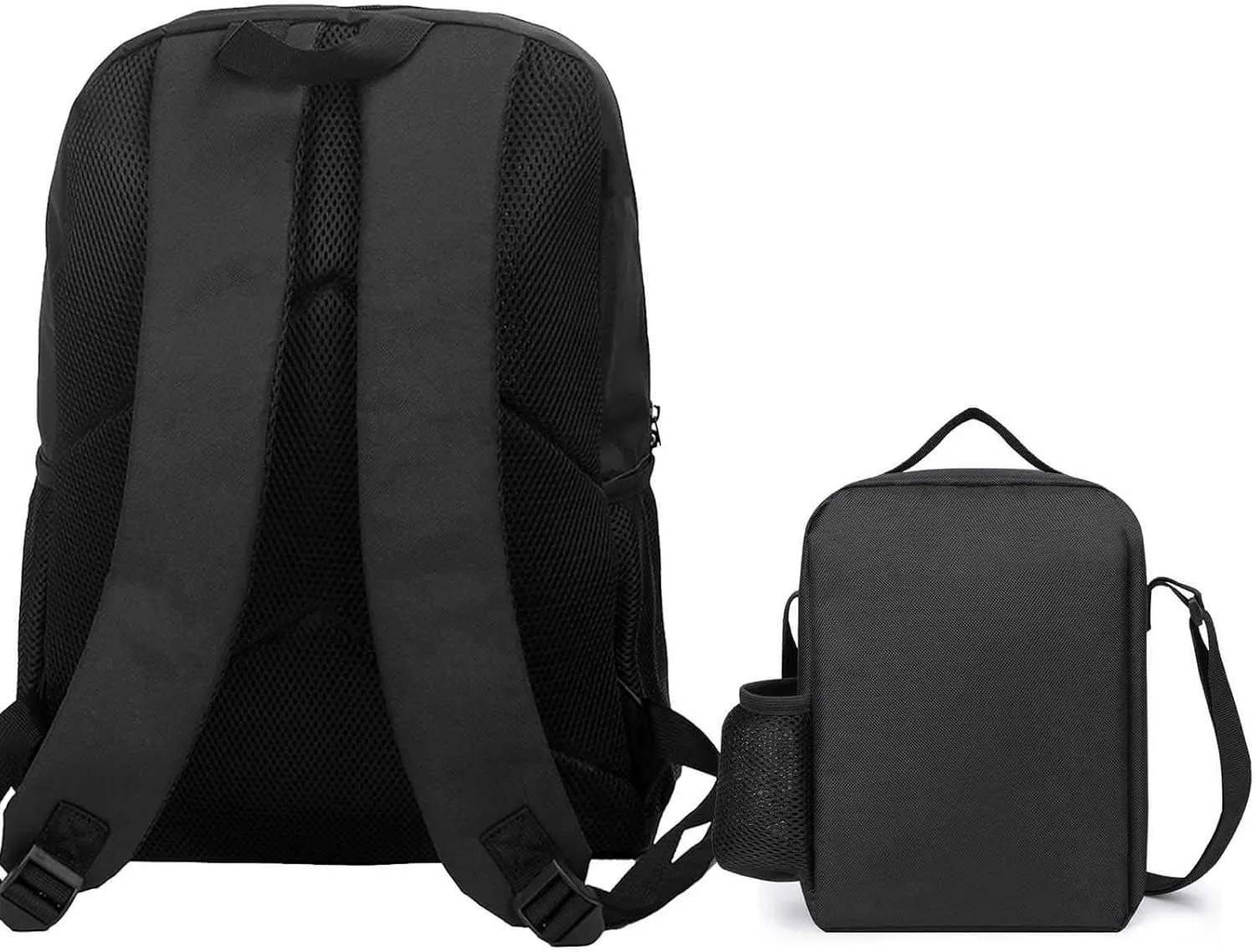 3PCS Backpacks Set, Large Capacity Travel Daypack 17 Inch Affenpinscher Airedale Terrier Australian Cattle Dog Insulated Lunch Bag Lightweight Compact Pencil Pen Case