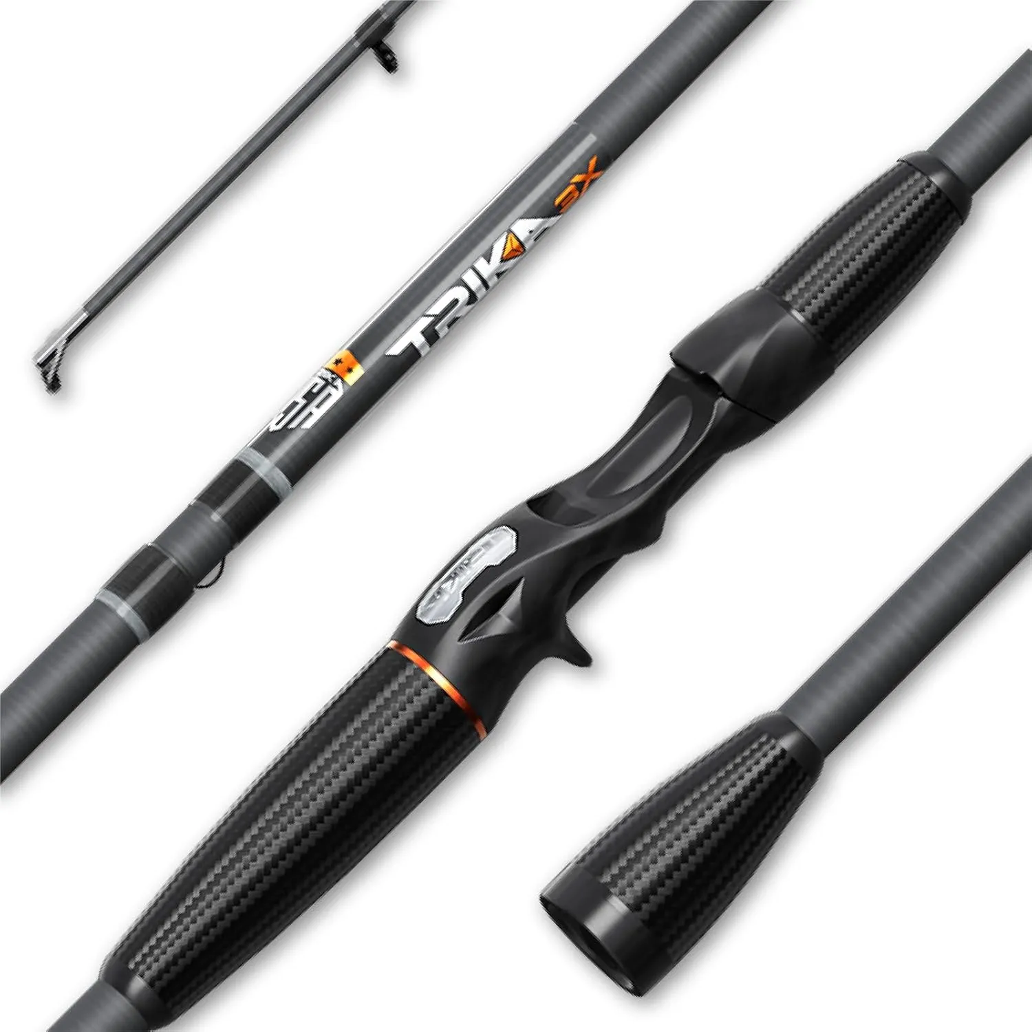 3X Carbon Rod Carbon Weave Rod for Extra Sensitive Vibration | Longer Casting | Lightweight Freshwater Fishing Pole