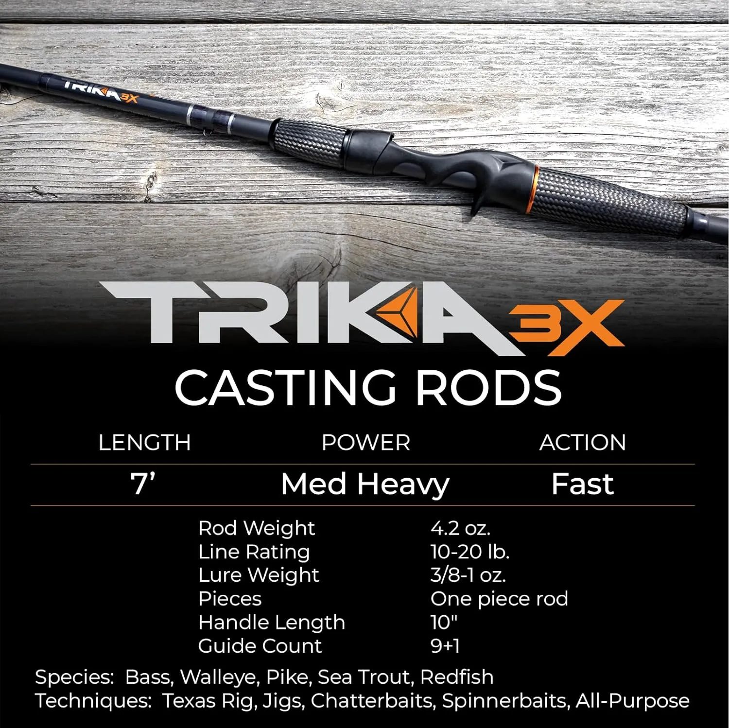 3X Carbon Rod Carbon Weave Rod for Extra Sensitive Vibration | Longer Casting | Lightweight Freshwater Fishing Pole