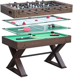 4 in 1 Multi Function Game Table for Indoor Game Table Mini Game Tables Foosball Table Air Hockey Table Pool Table Mini Table for Children Adult