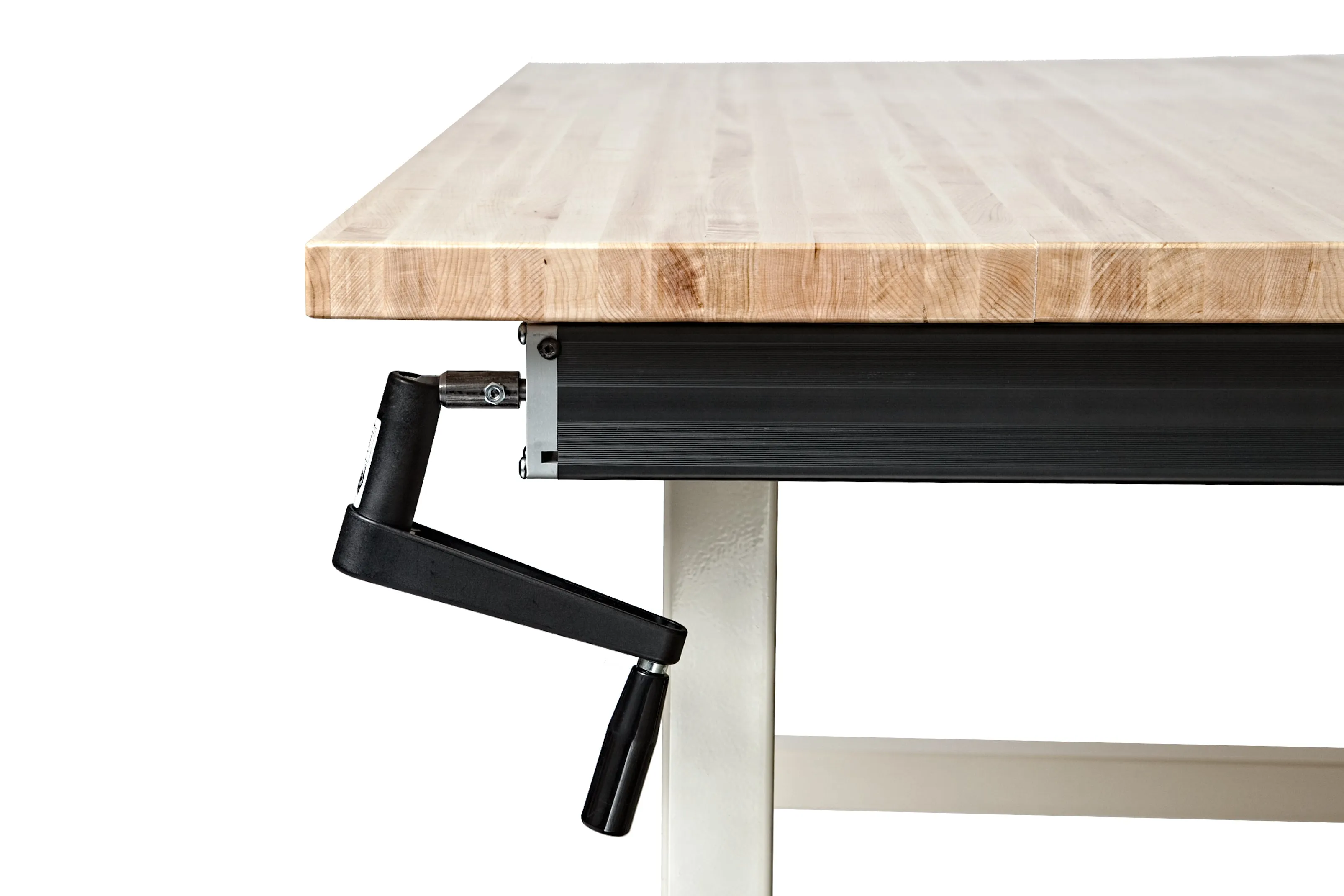4 Leg Hand Crank Adjustable Height Work Table